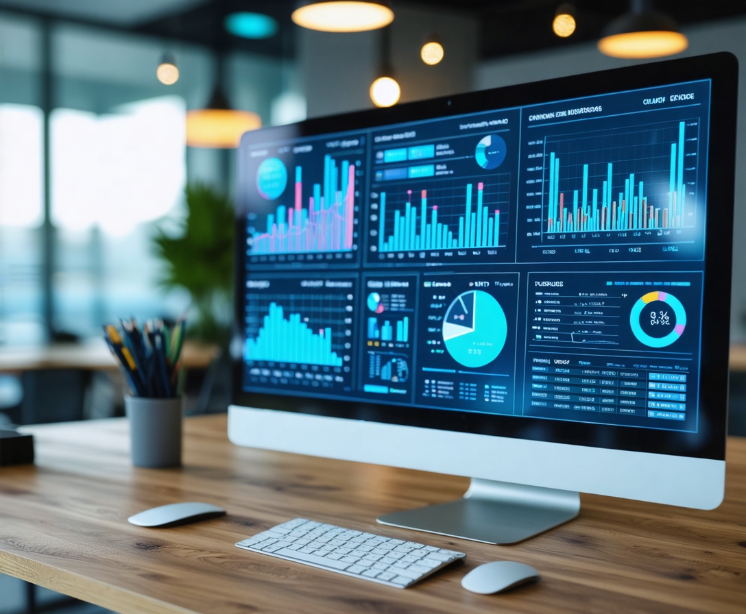 Datenanalyse auf einem Bildschirm