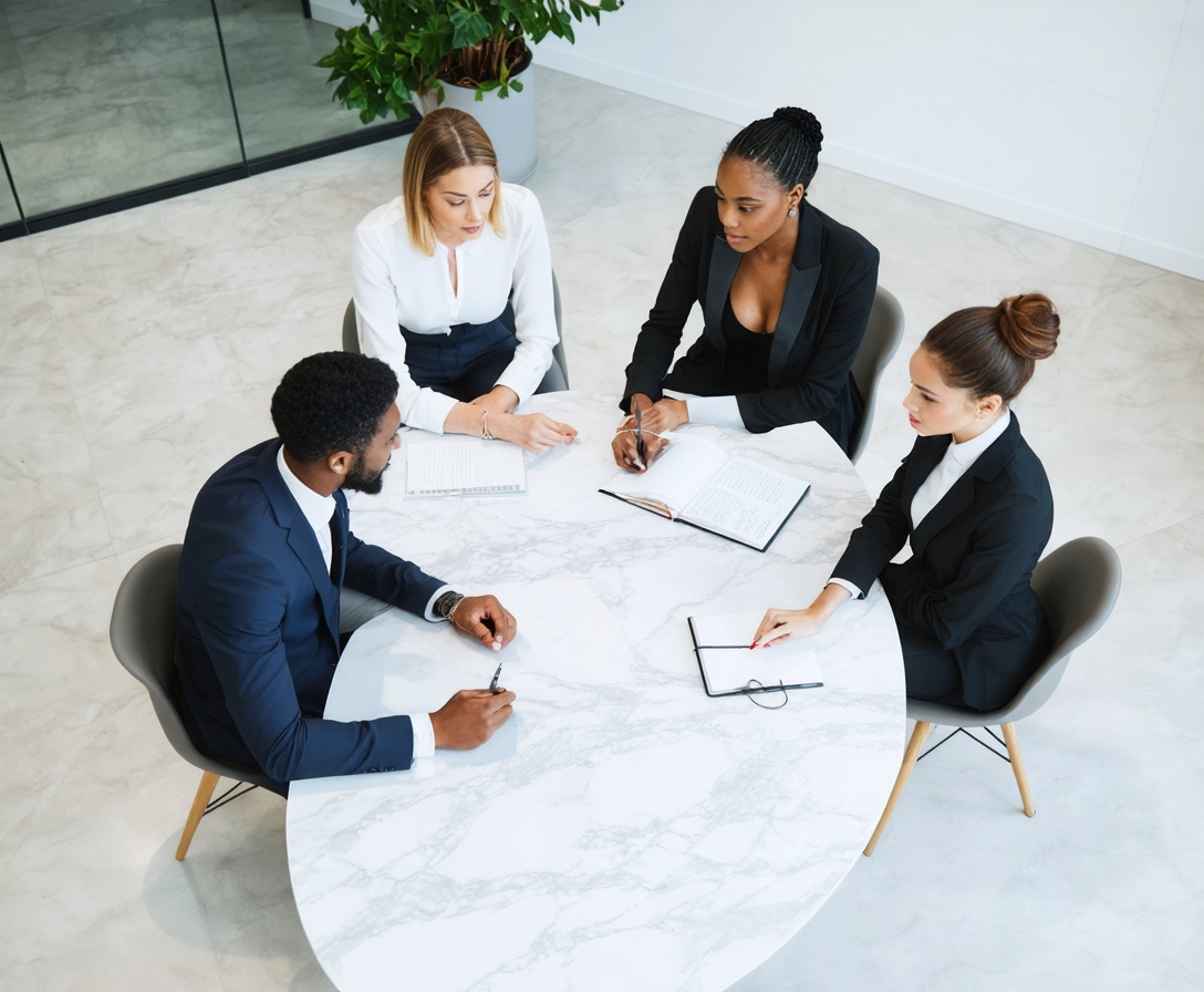Team Meeting in modernem Büro